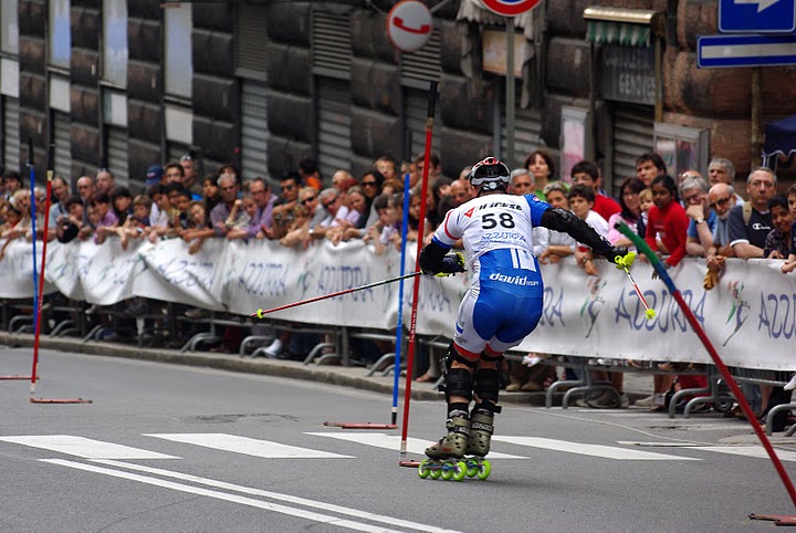 Competición de Inline Alpine Ski. Foto: Inline Alpine Slalom Italia.