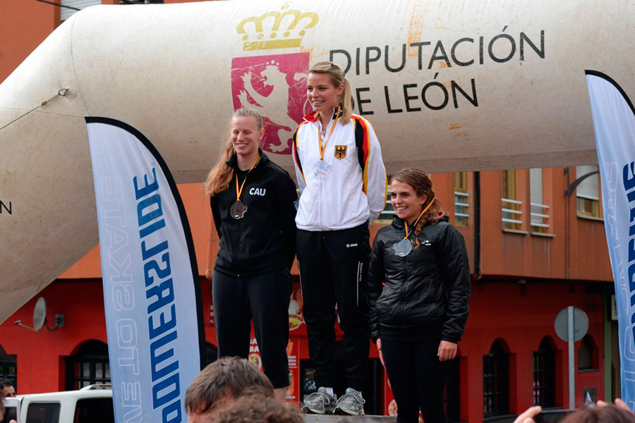Podium de la categoría Senior Mujeres, con la alemana Jana Boersig en lo más alto.