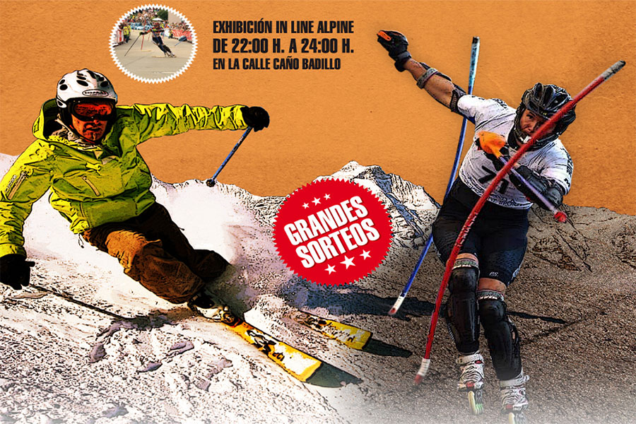 Cartel de la cuesta de inicio de temporada invernal 2013/2014 Esquí & Patines.